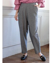 earth music&ecology | 洗えるウール見えコットンパンツ(テーパード)(パンツ)