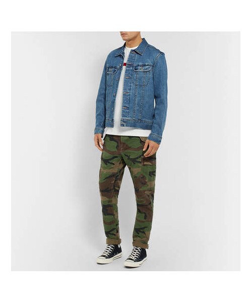 POLO RALPH LAUREN(ポロ ラルフ ローレン)の「Polo Ralph Lauren Slim-Fit Camouflage-Print Cotton-Twill Cargo Trousers(その他パンツ・メンズ・Green・34/36/38/32/33/30/31)」の4枚目の写真