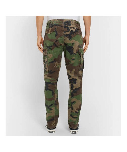 POLO RALPH LAUREN(ポロ ラルフ ローレン)の「Polo Ralph Lauren Slim-Fit Camouflage-Print Cotton-Twill Cargo Trousers(その他パンツ・メンズ・Green・34/36/38/32/33/30/31)」の2枚目の写真