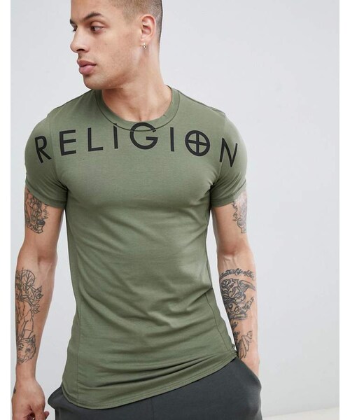 religion muscle fit t shirt
