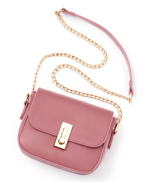 GRL（グレイル）の「フラップチェーンショルダーバッグ（ショルダーバッグ・レディース・ボルドー/ピンク/モカ/ブラック/ベージュ・F/Ｆ）」の5枚目の写真