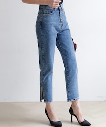 DHOLIC | ボタンフライスリットデニムパンツ(デニムパンツ)