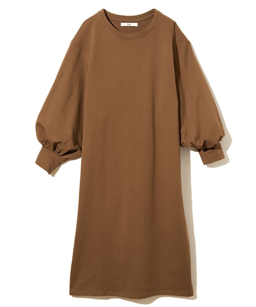 GRL（グレイル）の「ボリュームスリーブワンピース（ワンピース・レディース・ブラック/ブラウン・F）」の2枚目の写真
