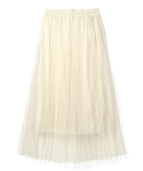 GRL（グレイル）の「チュールプリーツスカート（スカート・レディース・グレー/オフホワイト・M/Ｍ）」の2枚目の写真
