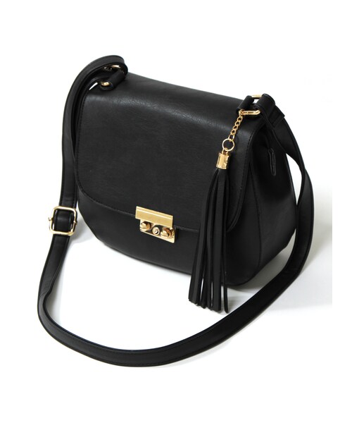 GRL(グレイル)の「タッセル付きラウンドショルダーバッグ(ショルダーバッグ・レディース・ブラック・F)」の1枚目の写真