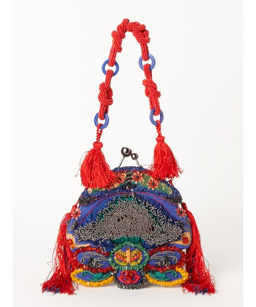 JAMIN PUECH ジャマンピュエッシュ ハンドバッグ ビーズ 刺繍 がま口