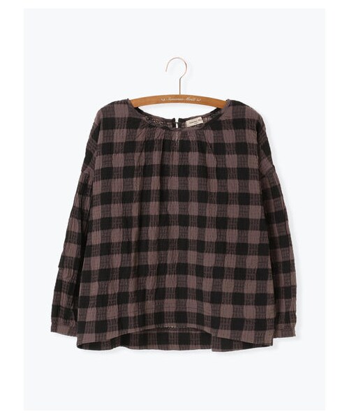 Samansa Mos2（サマンサ モスモス）の「シャーリングスモックブラウス（トップス・ブラック/レッド/カーキ・F）」の8枚目の写真