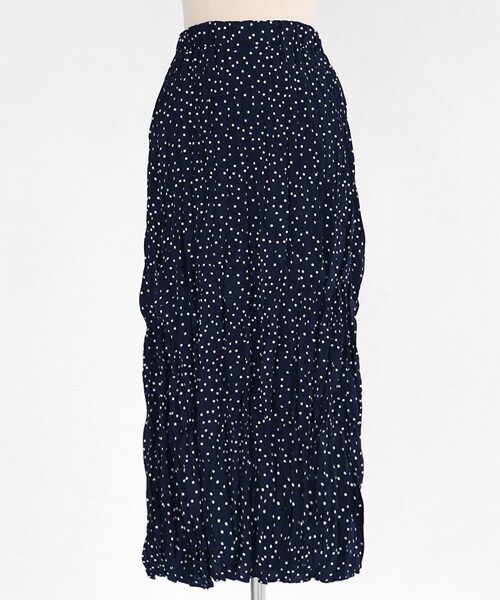 DHOLIC（ディーホリック）の「リンクルドットスカート（スカート・レディース・ブラウン/ブラック/ブルー・FREE）」の3枚目の写真