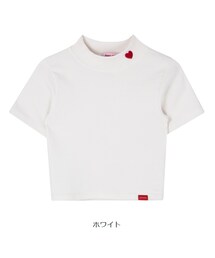 mixxmix | ハート刺繍ハイネックTシャツ(Tシャツ/カットソー)
