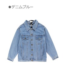 Bobon21 | 背中レースアップビッグGジャン-全１色-(デニムジャケット)
