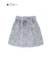 Bobon21 | ウエストリボンツイードスカート-全2色-(スカート)