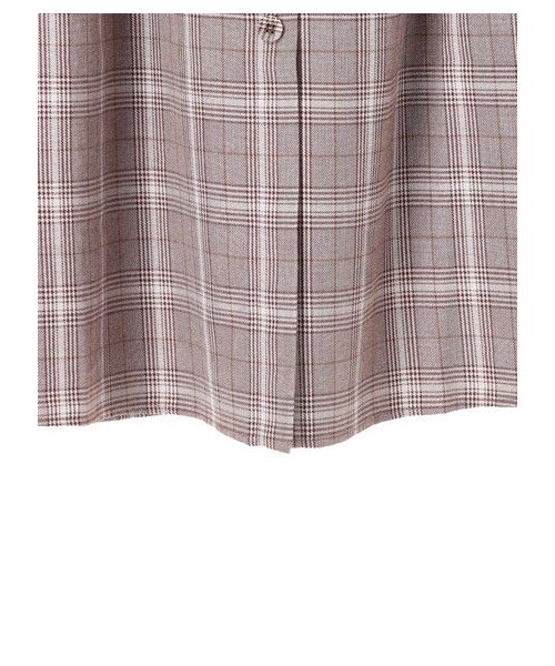 earth music&ecology(アースミュージックアンドエコロジー)の「・前ボタン付きチェックスカート(スカート・グレー/ブラウン・F)」の6枚目の写真