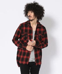FranCisT_MOR.K.S. | FranCisT_MOR.K.S./フランシスト モークス/Spangle Ombre Check Zip-Up Shirts Jacket☆(トップス)