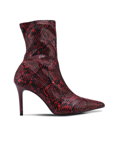 mango snake effect ankle boots