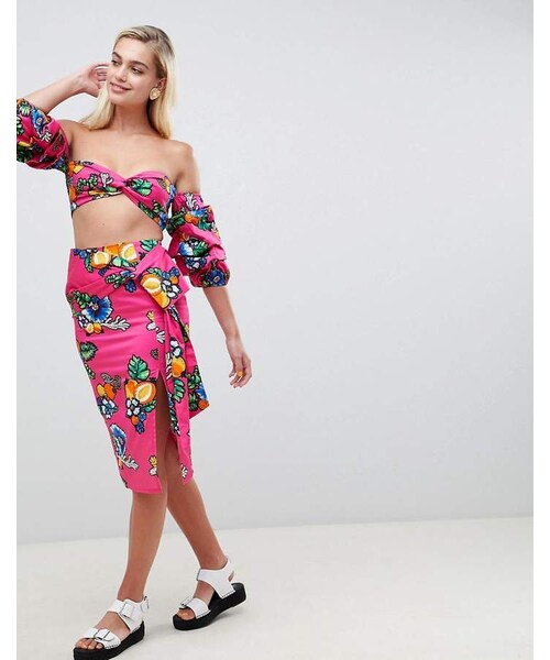 asos（エイソス）の「ASOS MADE IN ASOS Made In Kenya Midi Skirt 