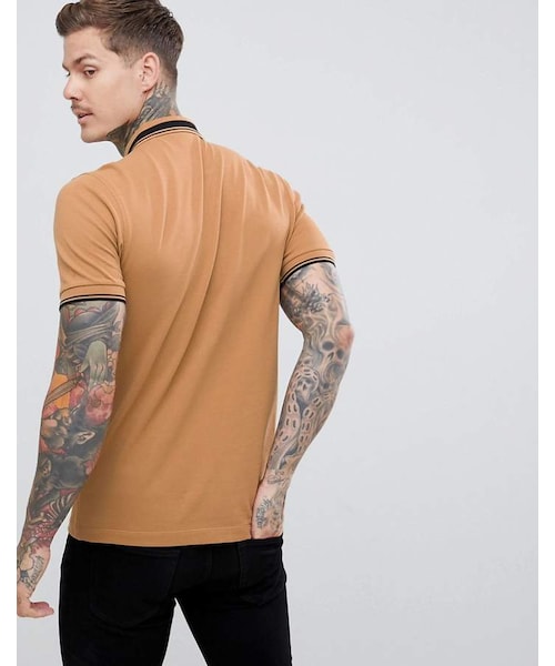 FRED PERRY（フレッドペリー）の「Fred Perry tipped polo in camel