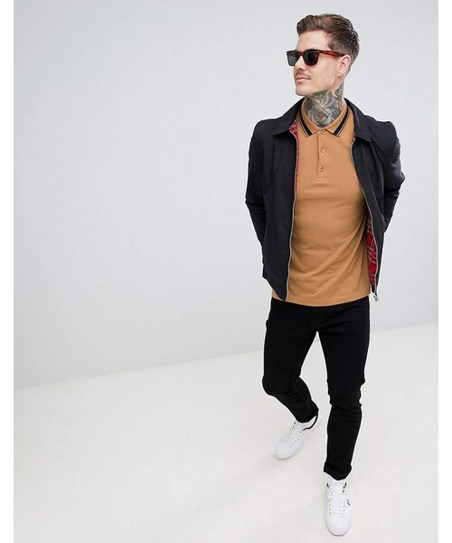 FRED PERRY（フレッドペリー）の「Fred Perry tipped polo in camel