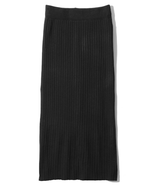 GRL（グレイル）の「リブニットタイトスカート（スカート・レディース・グレー/ブラック/キャメル・M）」の2枚目の写真