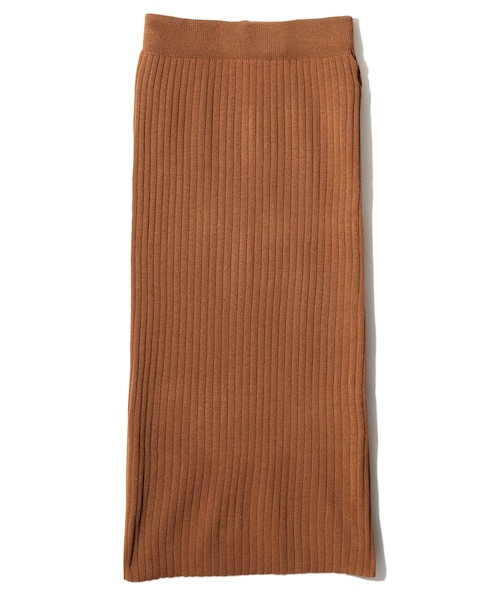 GRL（グレイル）の「リブニットタイトスカート（スカート・レディース・グレー/ブラック/キャメル・M）」の3枚目の写真