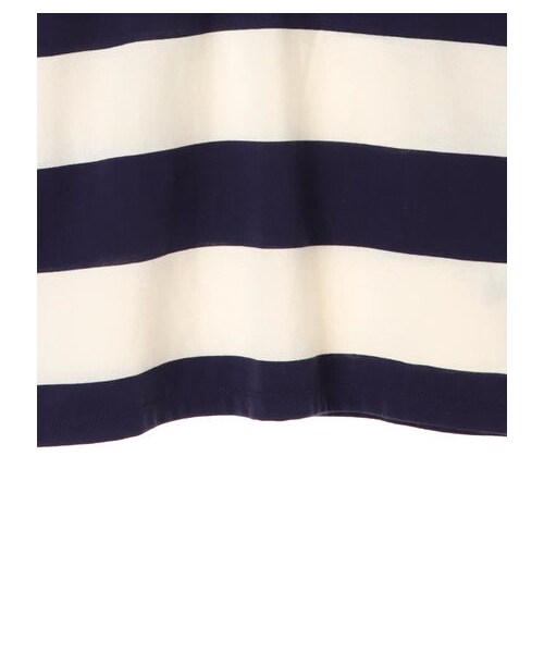 E hyphen world gallery（イーハイフンワールドギャラリー）の「・クルーラガーシャツ（トップス・オフホワイト/キャメル/ネイビー・F）」の5枚目の写真