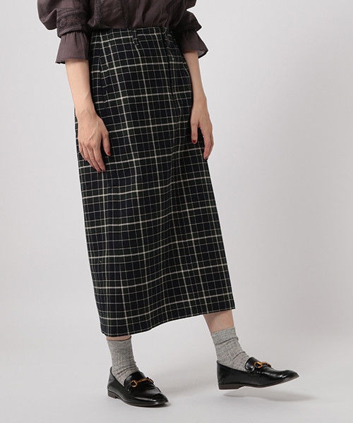 studio CLIP（スタディオクリップ）の「タータンチェックAラインスカート（スカート・レッド/イエロー/ブラックウォッチ）」の3枚目の写真