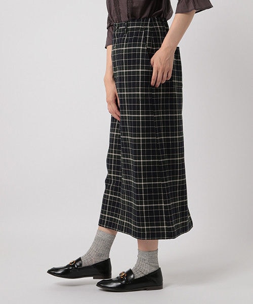 studio CLIP（スタディオクリップ）の「タータンチェックAラインスカート（スカート・レッド/イエロー/ブラックウォッチ）」の6枚目の写真