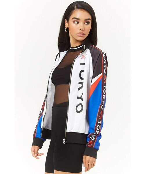 FOREVER 21(フォーエバー トゥエンティーワン)の「Forever 21 Tokyo Graphic Windbreaker(ジャケット/アウター・レディース・Red・Small/Medium/Large)」の5枚目の写真