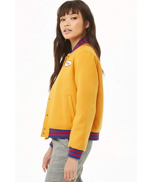 FOREVER 21（フォーエバー トゥエンティーワン）の「Forever 21 Mickey Mouse Varsity Jacket（ジャケット/アウター・レディース・Yellow・Small/Medium/Large）」の4枚目の写真