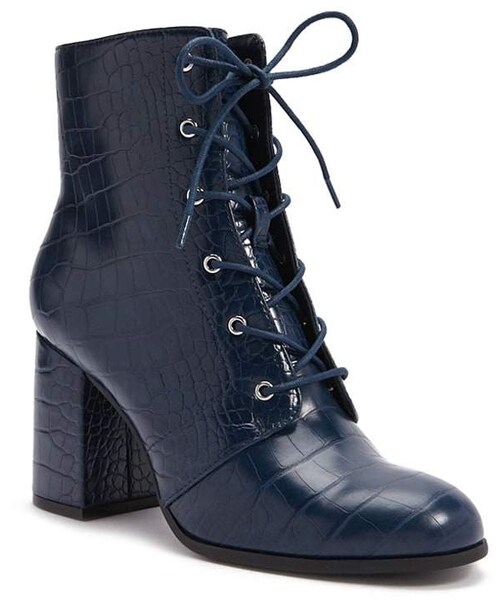 FOREVER 21（フォーエバー トゥエンティーワン）の「Forever 21 Faux Croc Leather Booties（ブーツ・レディース・Blue/Brown・8/9/10/6/7/7.5）」の5枚目の写真