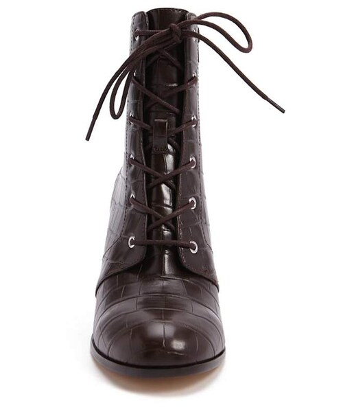 FOREVER 21（フォーエバー トゥエンティーワン）の「Forever 21 Faux Croc Leather Booties（ブーツ・レディース・Blue/Brown・8/9/10/6/7/7.5）」の4枚目の写真