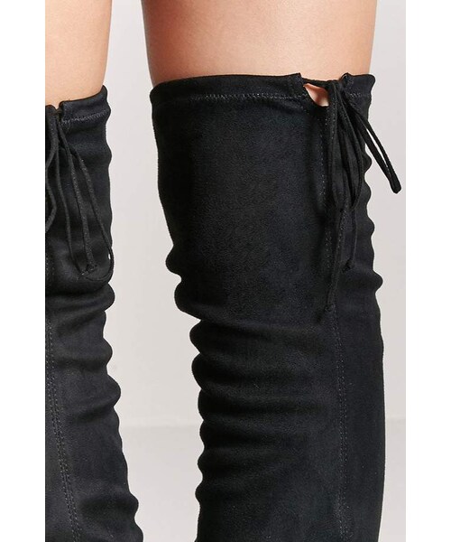 FOREVER 21（フォーエバー トゥエンティーワン）の「Forever 21 Faux Suede Thigh-High Boots（ブーツ・レディース・Brown/Black・6/7/7.5/8/9/10/5.5）」の7枚目の写真