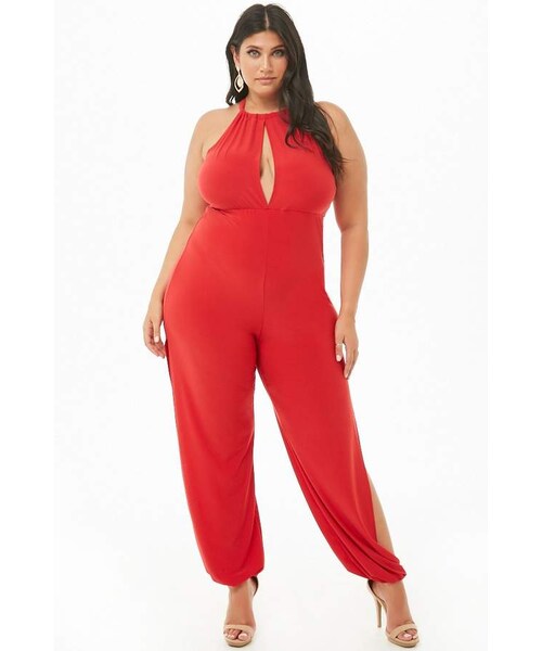 plus size red overalls