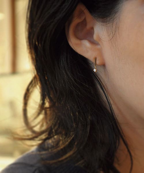 anq.（アンク）の「【anq.】K10・ダイヤモンド バースタッドピアス 