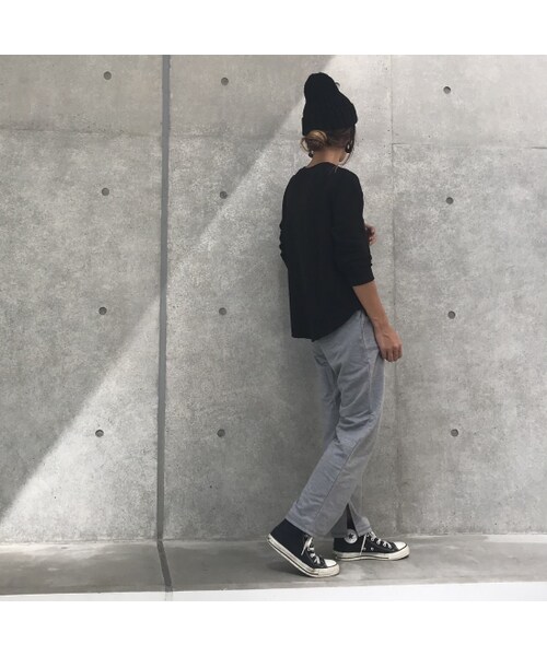 copine(コピン)の「大人カジュアル!カットワッフルクルーネックロンT(3color)【クリックポスト対象商品】(Tシャツ/カットソー・レディース・その他)」の13枚目の写真