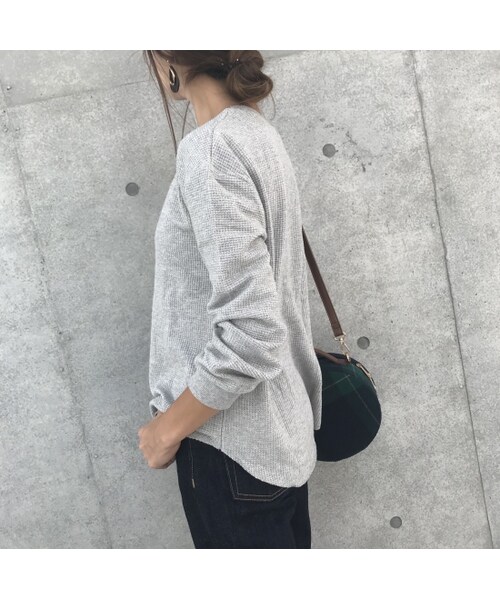 copine(コピン)の「大人カジュアル!カットワッフルクルーネックロンT(3color)【クリックポスト対象商品】(Tシャツ/カットソー・レディース・その他)」の8枚目の写真