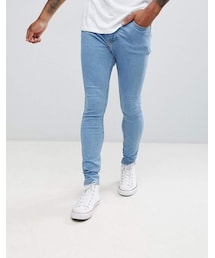 Bershka | Bershka super skinny jeans in light blue(デニムパンツ)