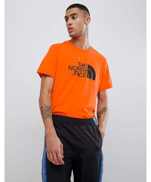 the north face t shirt orange