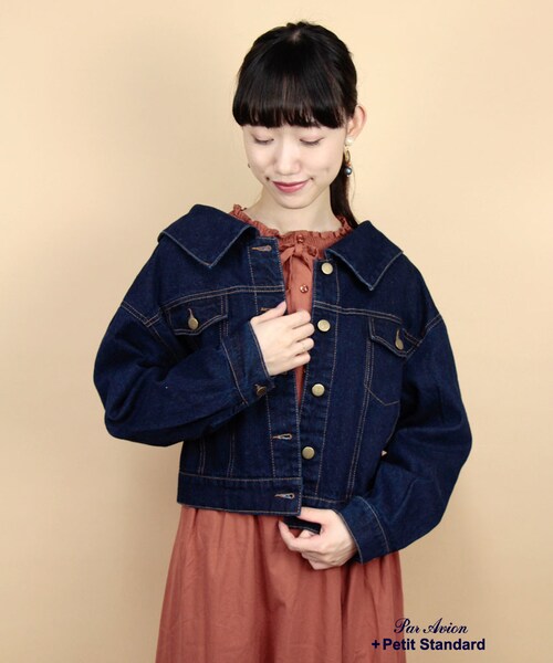 paravion（パラビオン）の「後ろリボンジャケット（ジャケット/アウター・レディース・デニム/ボルドー/キャメル・ONE）」の3枚目の写真