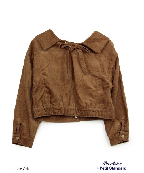 paravion（パラビオン）の「後ろリボンジャケット（ジャケット/アウター・レディース・デニム/ボルドー/キャメル・ONE）」の17枚目の写真