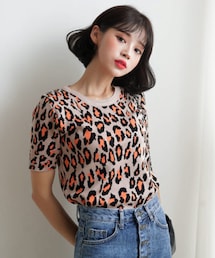 DHOLIC | レオパードパターンニット(ニット/セーター)