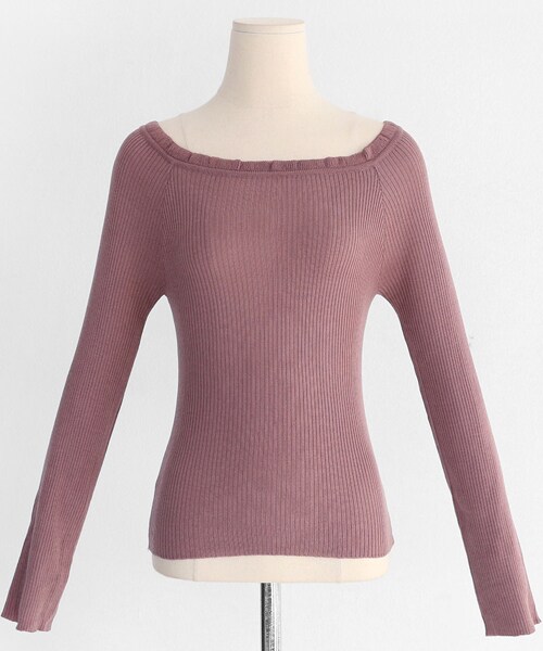 DHOLIC(ディーホリック)の「スリムオフショルダー二ット(ニット/セーター・レディース・ブラック/レッド/ホワイト/ピンク・FREE)」の3枚目の写真