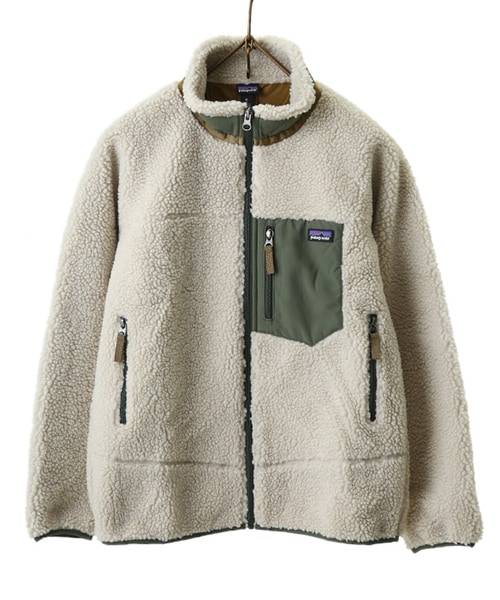 patagonia(パタゴニア)の「<Kid's Retro-X Jacket>-NATURAL GREEN