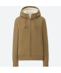 UNIQLO | ボアスウェットフルジップパーカ（長袖）(パーカー)