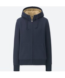 UNIQLO | ボアスウェットフルジップパーカ（長袖）(パーカー)