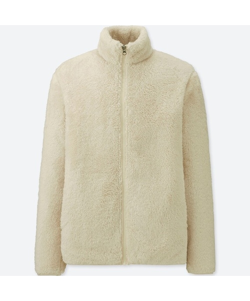 UNIQLO（ユニクロ）の「ファーリーフリースフルジップジャケット（長袖）（その他アウター・メンズ・BLUE 65/OFF WHITE 01/NAVY 69/WINE 19/BLACK 09/DARK GREEN 58/GRAY 04・M/4XL/XL/3XL/XXL/L/S/XS）」の2枚目の写真