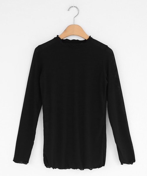 DHOLIC（ディーホリック）の「ウェーブヘムスリムTシャツ（Tシャツ/カットソー・レディース・ブラウン/パープル/ブラック/レッド・FREE）」の2枚目の写真