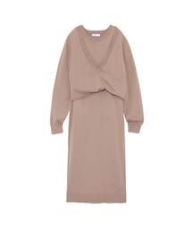 emmi | emmi VネックアシメニットOP(ワンピース)