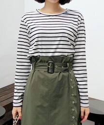 DHOLIC | ボーダー長袖Tシャツ(Tシャツ/カットソー)