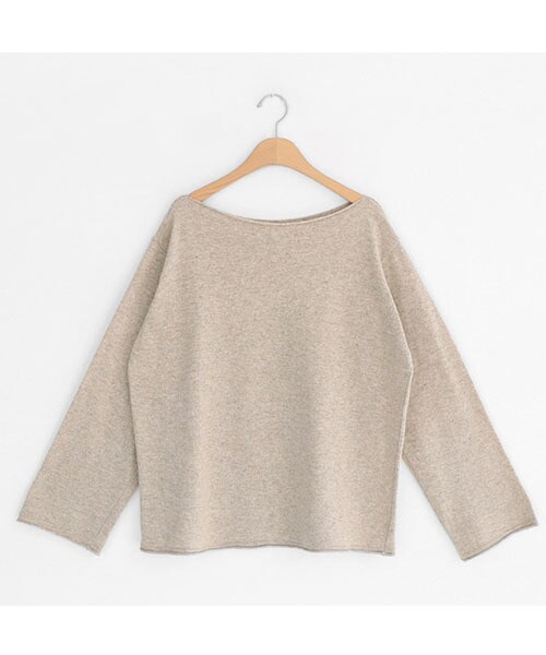 DHOLIC(ディーホリック)の「ロールヘムボートネックニット(ニット/セーター・レディース・ブラウン/ブラック/グレー/ベージュ・FREE)」の4枚目の写真