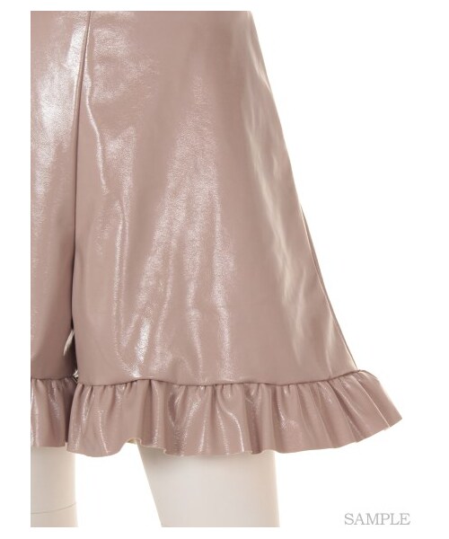 lilLilly(リルリリー)の「エナメルショートパンツ(パンツ・レディース・BEIGE/BLACK・S/M)」の9枚目の写真